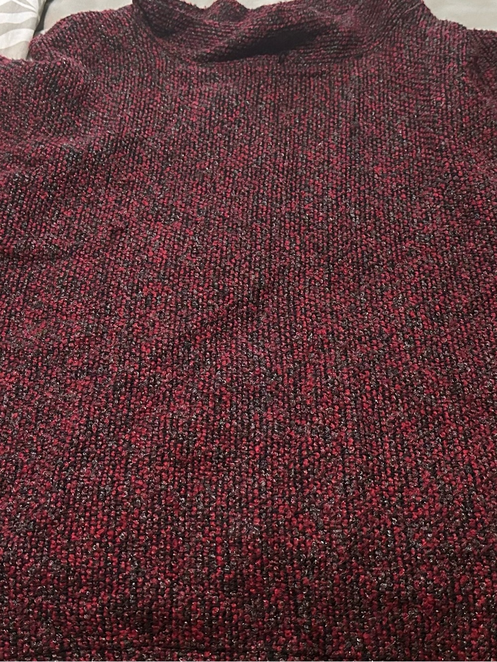 Women’s Marled Burgundy Knit Sweater